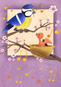 Chant des oiseaux au printemps fleuri
